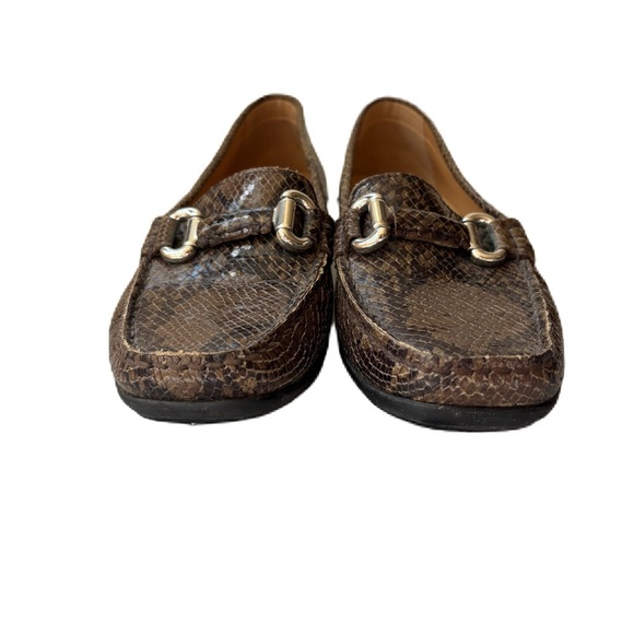 Mephisto Natala Reptile Embossed Horse Bit‎ Loafers Size 7.5 Dark Oak Boa Snake - Picture 6 of 9
